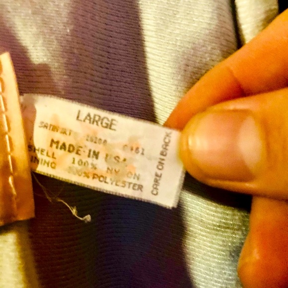 Vintage 80s NY Yankees L Dark Blue Satin WestArk USA MLB Baseball Warm-Up Jacket - Picture 6 of 6